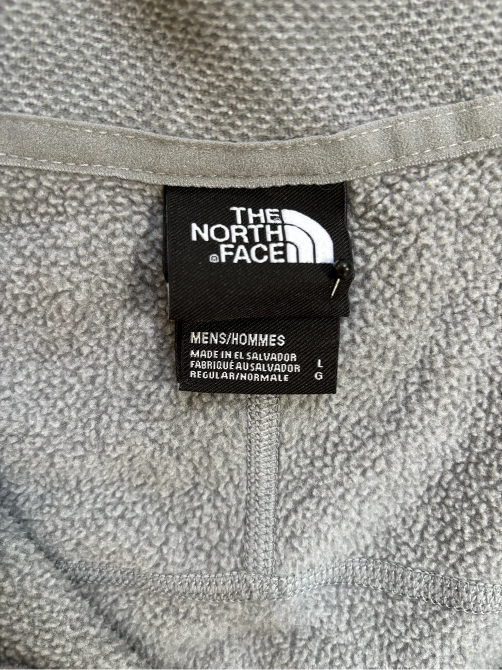 The North Face Textured Cap Rock 1/4 Zip Mid Layer Gray Men’s Large